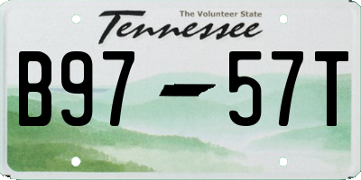 TN license plate B9757T