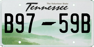 TN license plate B9759B