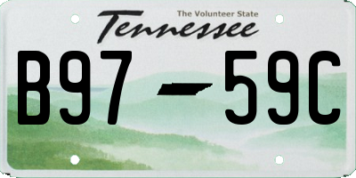 TN license plate B9759C