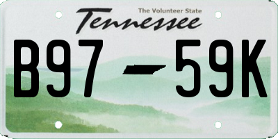 TN license plate B9759K