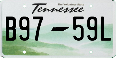 TN license plate B9759L