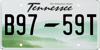 TN license plate B9759T