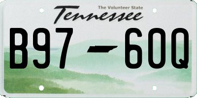 TN license plate B9760Q