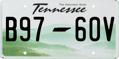 TN license plate B9760V