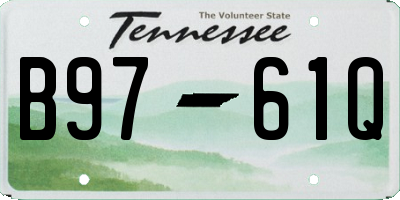 TN license plate B9761Q