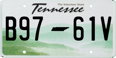 TN license plate B9761V