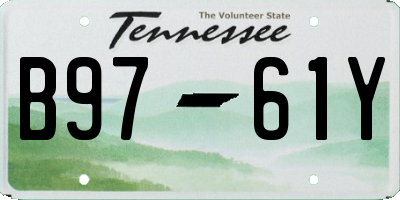 TN license plate B9761Y