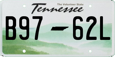 TN license plate B9762L