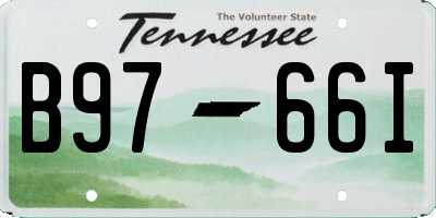 TN license plate B9766I
