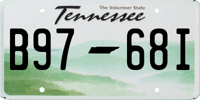 TN license plate B9768I