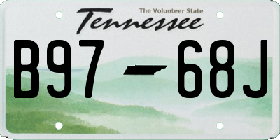 TN license plate B9768J