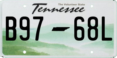 TN license plate B9768L