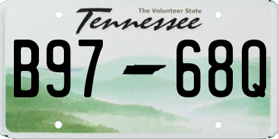 TN license plate B9768Q