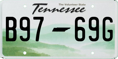 TN license plate B9769G