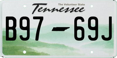 TN license plate B9769J