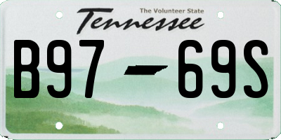 TN license plate B9769S