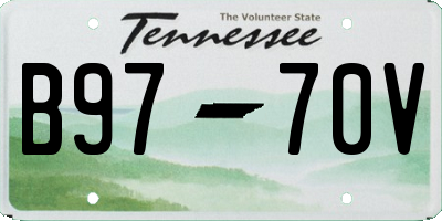 TN license plate B9770V