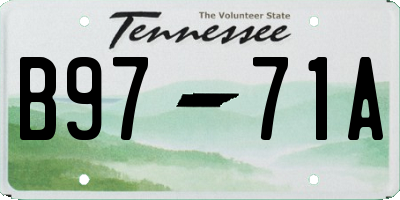 TN license plate B9771A