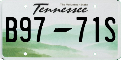 TN license plate B9771S