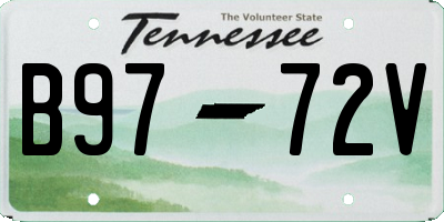 TN license plate B9772V