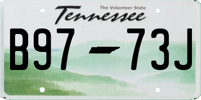 TN license plate B9773J