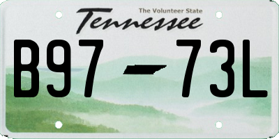 TN license plate B9773L