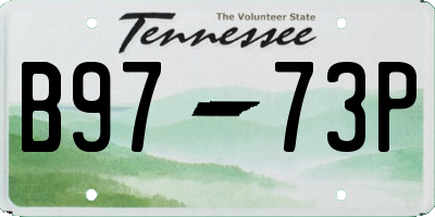 TN license plate B9773P