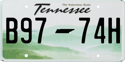 TN license plate B9774H