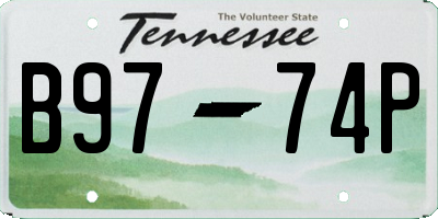 TN license plate B9774P