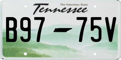 TN license plate B9775V