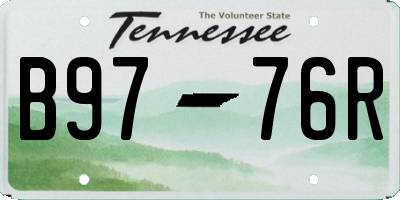TN license plate B9776R