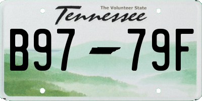 TN license plate B9779F