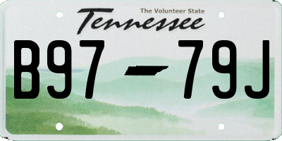 TN license plate B9779J