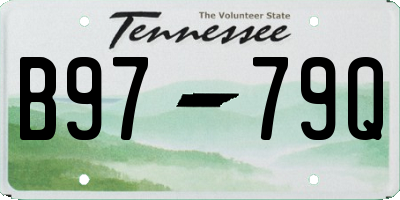 TN license plate B9779Q