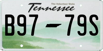 TN license plate B9779S