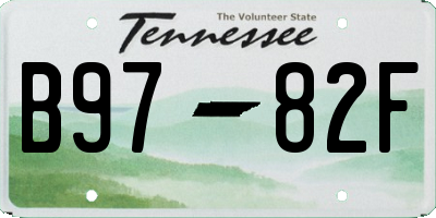 TN license plate B9782F