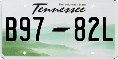 TN license plate B9782L