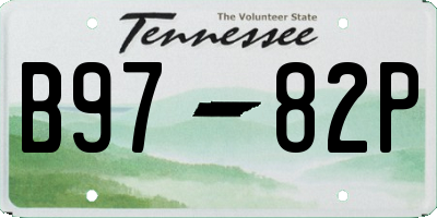 TN license plate B9782P
