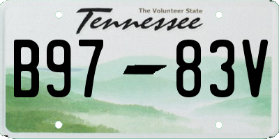 TN license plate B9783V