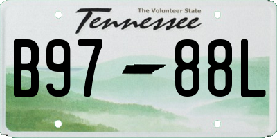 TN license plate B9788L