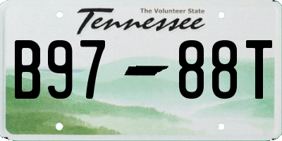 TN license plate B9788T