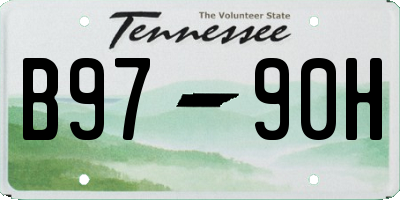 TN license plate B9790H