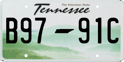 TN license plate B9791C