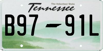 TN license plate B9791L