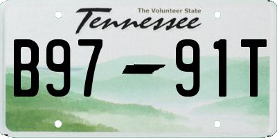 TN license plate B9791T