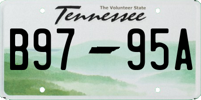 TN license plate B9795A
