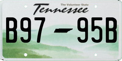 TN license plate B9795B