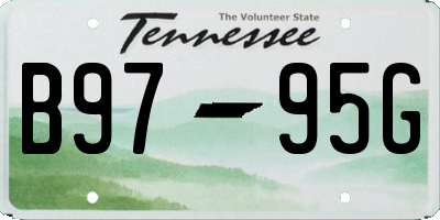 TN license plate B9795G