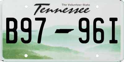 TN license plate B9796I