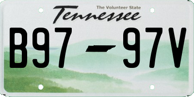 TN license plate B9797V